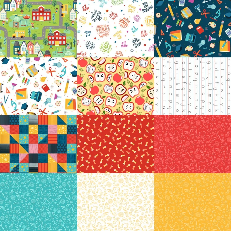 Love, Teach, Inspire Inspiring Quotes LTIN05851W Arrolynn Weiderhold P&B Half Yard