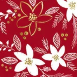 Joyful Floral Toss Red JOYF05892R Sara Berenson P&B Half Yard