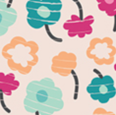 Playing Pop Waving Buds Candied Voile V-1287 Art Gallery Half Yard