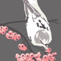 Blithe Bird Songs Moon BLI-75606 Katarina Roccella Art Gallery Half Yard
