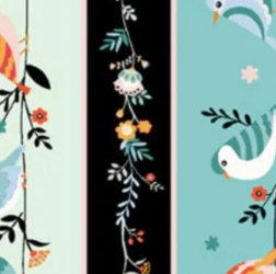 Birdsong Branch Stripe BSON05860KMU Geetanjali Behera P&B Half Yard