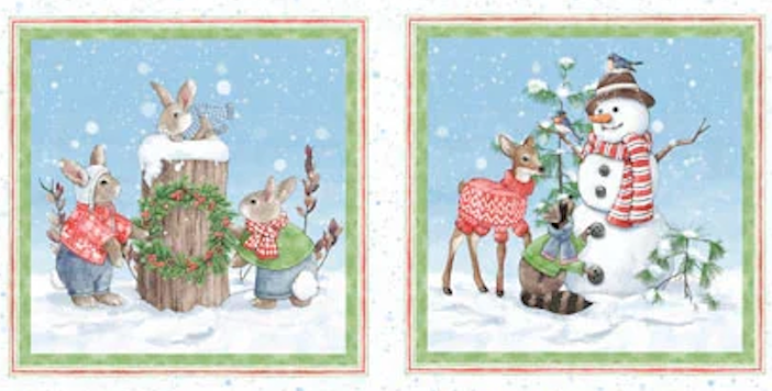 Frost & Fable Festive Friends Panel FFAB05796PA Leslie Trimbach P&B