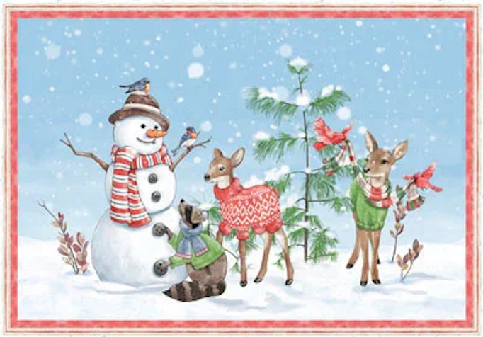 Frost & Fable Festive Friends Panel FFAB05796PA Leslie Trimbach P&B