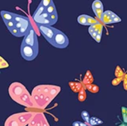 Rainbow Vale Butterfly Dreams Midnight 55051-4 Whistler Studios Windham Half Yard