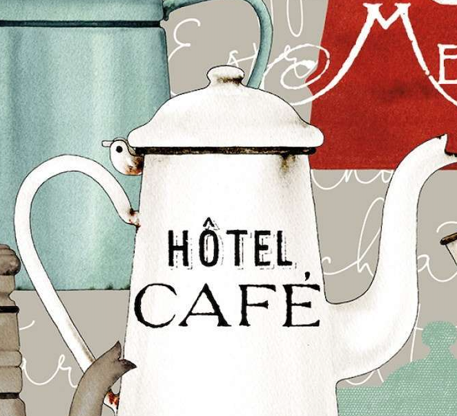 Coffee Chalk Pots Taupe CD11033-TAUPE J. Wecker Frisch Riley Blake Half Yard
