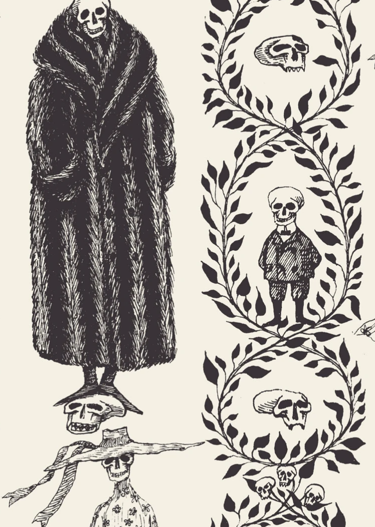 Pre-Order April 2027 Forgotten Calicos No. 005 230527 Edward Gorey Cloud9 Half Yard