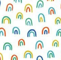 Stomping Ground Flannel Over The Rainbow STELLA-F3117 WHITE Dear Stella Half Yard