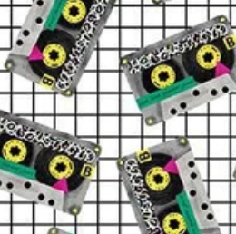 Mix Tape B-Sides White STELLA-DPJ3232 WHITE Pammie Jane Dear Stella Half Yard