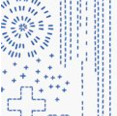 InkPerfect: Indigo Edition Sashiko Craft Hikari INK-11903 Art Gallery Half Yard