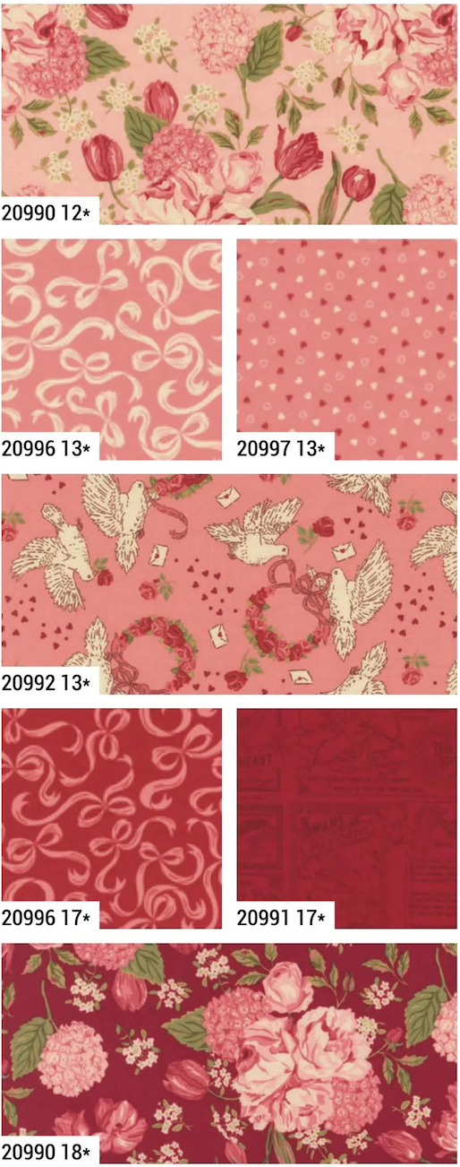 Je Taime 5" Charm Pack 20990PP 42 Pcs Stacy Iest Hsu Moda Fabrics