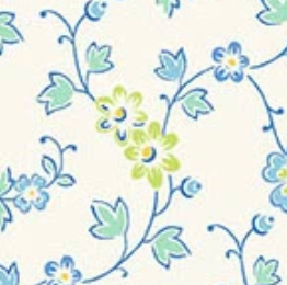 Beloved Blossoms Meander Sky A-10413-LT Andover Half Yard