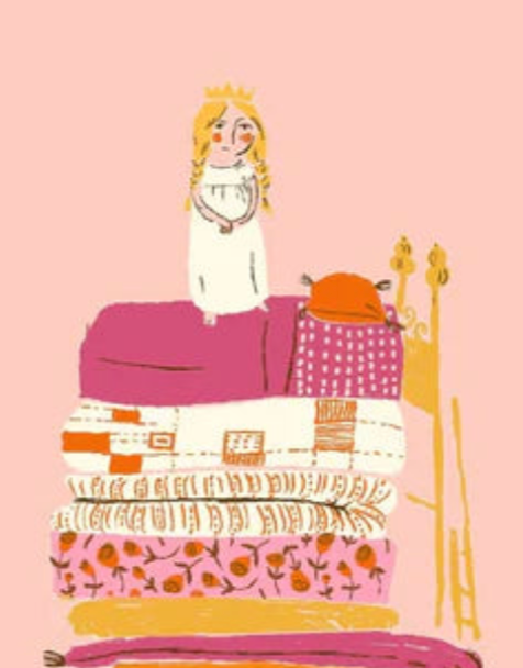 Heather Ross Favorites 39658D-5 Princess The Pea Pink Heather Ross Windham Half Yard