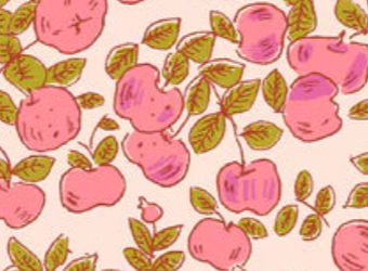 Heather Ross Favorites 53849D-1 Apples Blush Heather Ross Windham Half Yard