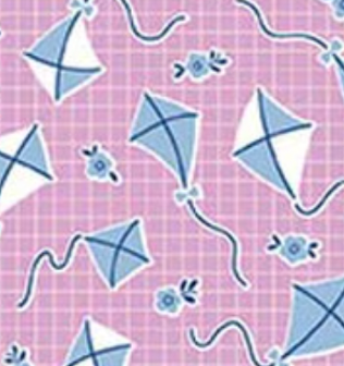 Traditional 30's C18245-PURPLE Kites Purple Lindsay Wilkes Riley Blake Half Yard