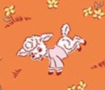 Traditional 30's C18241-ORANGE Lambs Orange Lindsay Wilkes Riley Blake Half Yard