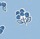 Traditional 30's C18244-BLUE Berries Blue Lindsay Wilkes Riley Blake Half Yard