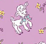 Traditional 30's C18241-PURPLE Lambs Purple Lindsay Wilkes Riley Blake Half Yard