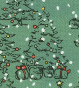 Christmas at Pooh Corner Forest Tree Mono 9106-66 Studio E Half Yard