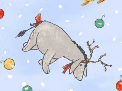 Christmas at Pooh Corner 9112-11 Light Blue W.A. Dodge Studio E Half Yard