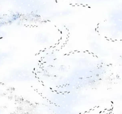 Christmas at Pooh Corner Blustery Snow 9111-07 W.A. Dodge Studio E Half Yard