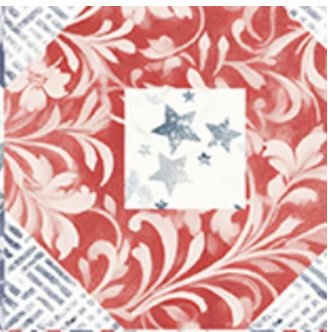 Stars & Stripes Octagon Patchwork Patriotic 9351S-103 Funny Girl Studio E Half Yard