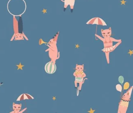 Purrfect Performers Cool Purr Parade Art Gallery Fabrics PRP54200 - Half Yard