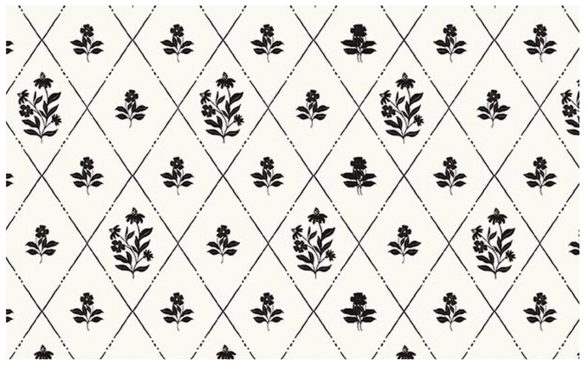 Moonlit Trellis Criss Cross Floral Cloud C18212-CLOUD My Mind's Eye Riley Blake Half Yard