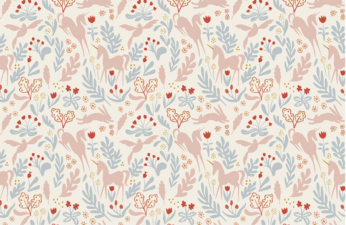 Story Land Magic Folk Cream C18303-CREAM Sarah Jane Riley Blake Half Yard