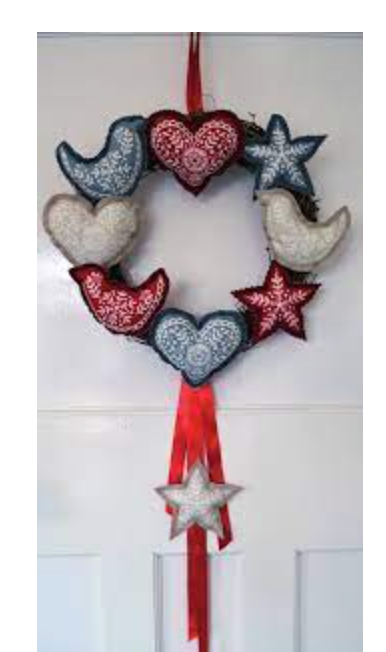 Scandi Garland Panel - Makower Skandi 4 0 1788