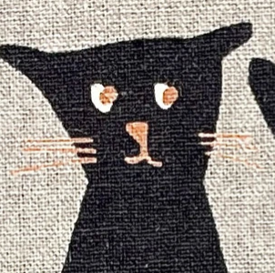 Noraneko Friends Gray/Black SVBB850615Z-1-5 Sevenberry Robert Kaufman Half Yard