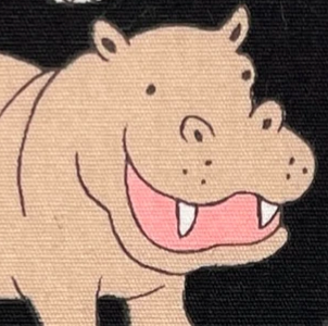 Hippo Black SVBB850620Z-1-5 Sevenberry Robert Kaufman Half Yard