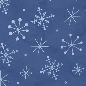 Frosty Friends Snowflakes Dark Blue MAS11483-B2 Robin Kingsley Maywood Half Yard