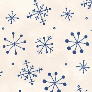 Frosty Friends Snowflakes Cream MAS11483-E Robin Kingsley Maywood Half Yard