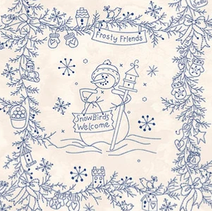 Frosty Friends Blocks Cream MAS11480-E Robin Kingsley Maywood Half Yard