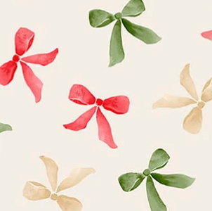 Gingham Garland Ribbons Multi MAS11465-Z Maywood Studio Half Yard