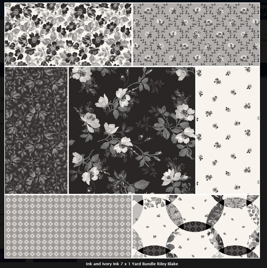 Ink & Ivory 7 Yard Bundle Gray 1YD-16910IN-7 Riley Blake