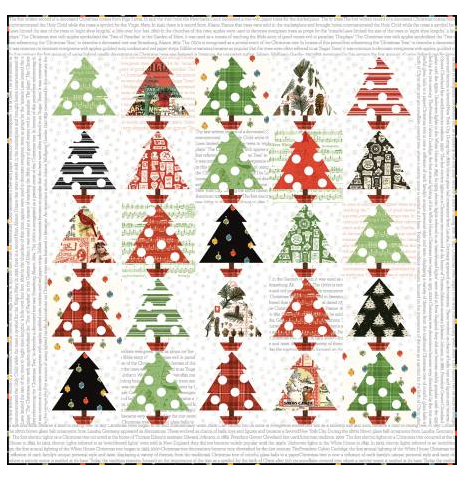 Tannenbaum Patch Classic Christmas Quikt Kit by J. Wecker Frisch for Riley Blake Designs KT-16280 By the Kit
