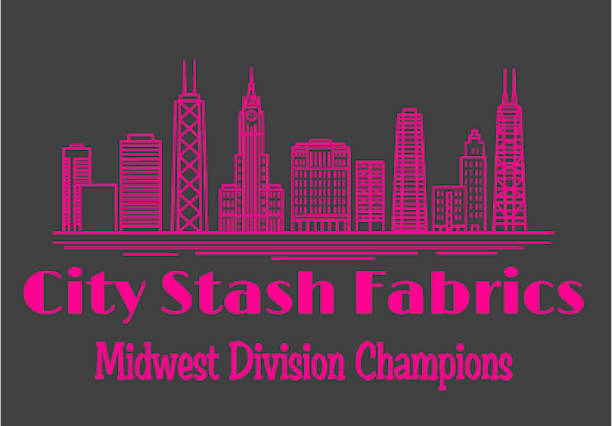 City Stash Fabrics Shirt - 2026 Midwest Div Champions - Grey w/Hot Pink Women's
