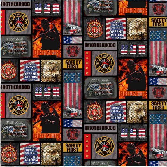 Firefighter Badges 1339FF Sykel Half Yard