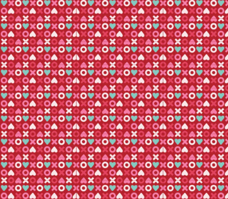 Smitten Chicken XOXO Red SN251102 Lori Woods Poppie Cotton Half Yard