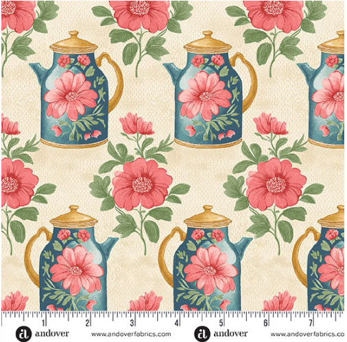 Sparrow Falls Afternoon Tea Ivory A-10390-L Michael Nardi Andover Half Yard