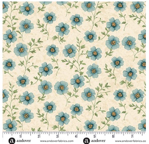 Sparrow Falls Blossom Ivory A-10385-L Michael Nardi Andover Half Yard