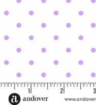 Little Ladies Tickle Dots Lilac A-10507-P Tami Jones Andover Half Yard