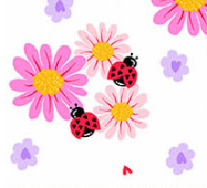 Little Ladies Petal Parade White A-10502-L Tami Jones Andover Half Yard
