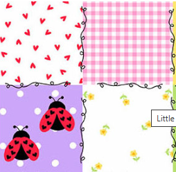 Little Ladies Picnic Patchwork Blossom A-10500-E Tami Jones Andover Half Yard