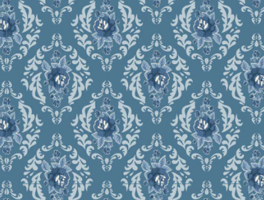 Rose Damask Medium LB25806 Lakeland Blues Samantha Walker Poppie Cotton Half Yard