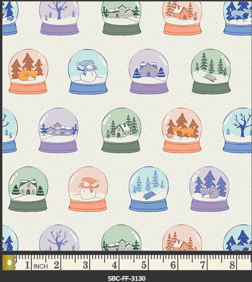 Frost & Fir Snowglobe Scenes SBC-FF-3130 Art Gallery Half Yard
