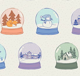 Frost & Fir Snowglobe Scenes SBC-FF-3130 Art Gallery Half Yard