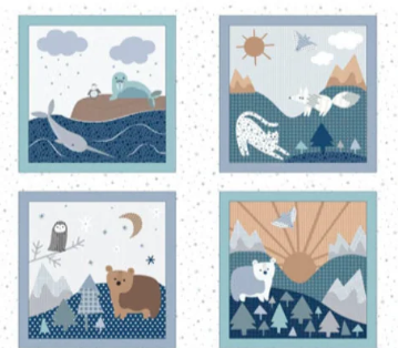 Polar Pals Artic Antics Blocks full repeat with ruler and PPAL 5843 MU label
