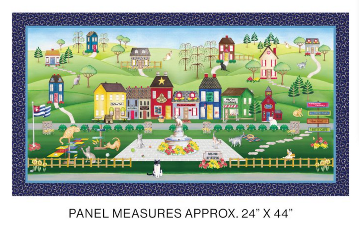 Kitty City 1246499B 2/3 Yard Panel Benartex 54M 223P